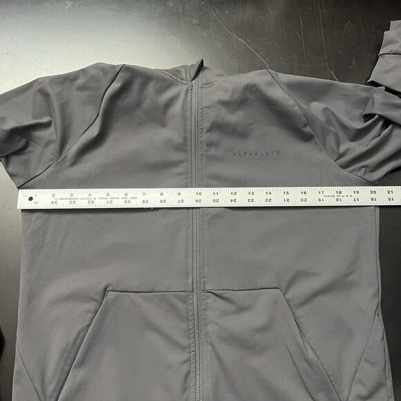 Alphalete Full Zip Athletic Jacket Men SZ M Gray activewear - Picture 9 of 12